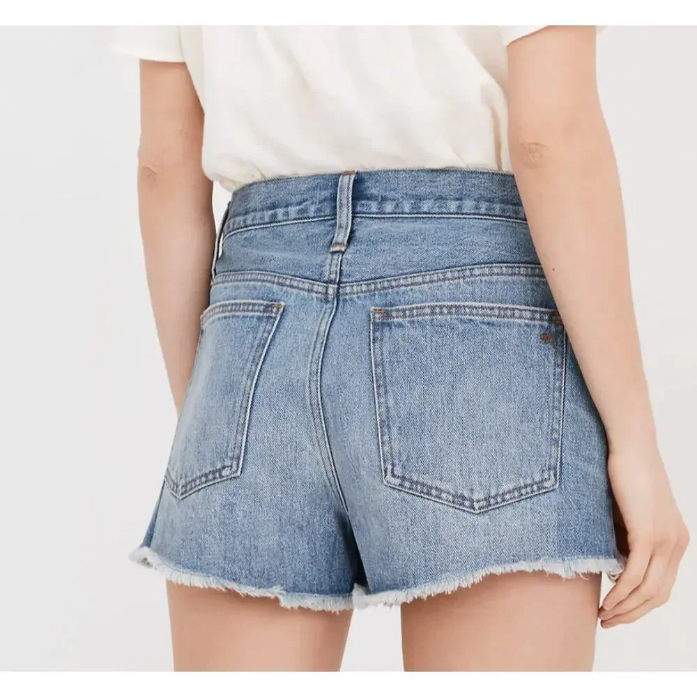 Madewell Relaxed Homecrest Wash Ripped Edition Denim Shorts Size 27